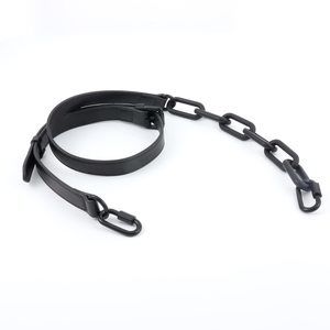 Adjustable Black Chain-Link Crossbody Strap